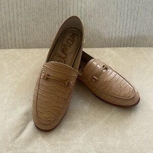Sam Edelman tan leather loafers. Worn once. EUC.